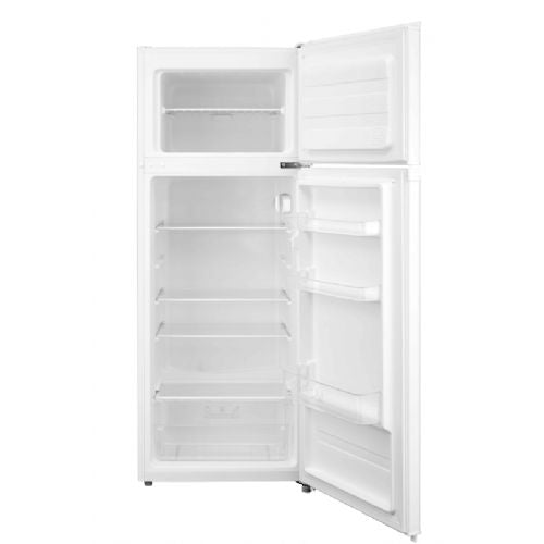 Kombinirani hladilnik VOX KG2730E, 204 L, 143 cm, zamrzovalnik zgoraj, energijski razred E, bele barve