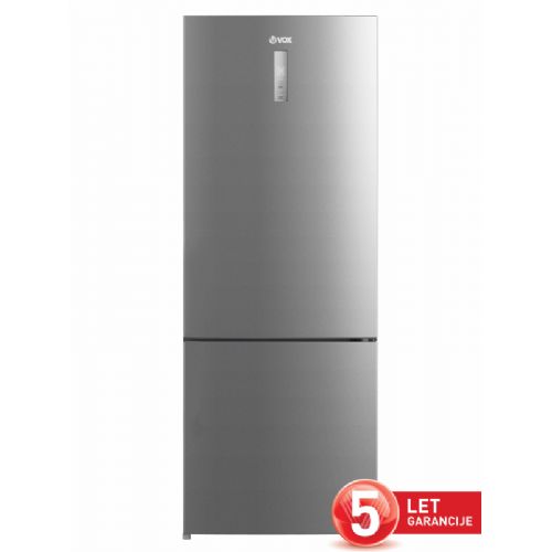 Kombinirani hladilnik VOX NF5720XE, 435 l, NoFrost, inverter kompresor, 41 dB, inox barve