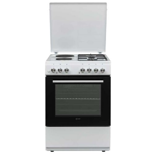 Kombinirani štednjak VOX GHT 6220 W, 2 električne + 2 plinske ploče, ventilacijska pećnica (65 l), bijela