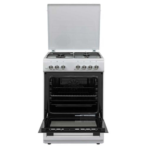 Kombinirani štedilnik VOX GTR 6315 W, 1 električna + 3 plinske plošče, ventilacijska pečica (69 l), bel