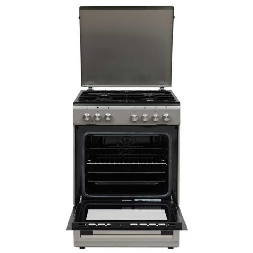 Plinski štedilnik VOX GTR 6400 S, 4 plinske plošče, ventilacijska pečica (65 l), srebrn