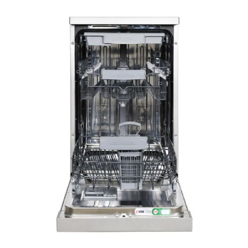 Prostostoječi pomivalni stroj Vox LCS 10A21T3E, razred E, 10 pogrinjkov, 6 programov, TurboDrying, 44,8 x 85 x 59,8 cm, siv