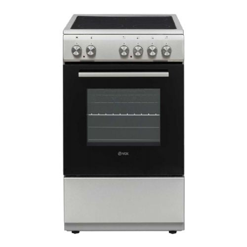 Staklokeramički štednjak VOX CHT5105 IX, 4 staklokeramičke ploče, ventilacijska pećnica (53 l), srebrna