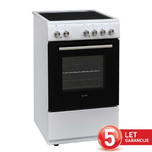 Steklokeramični štedilnik VOX CHT 5000 W, 4 x steklokeramika, ventilacijska pečica (50 l), 50 x 85 x 60 cm