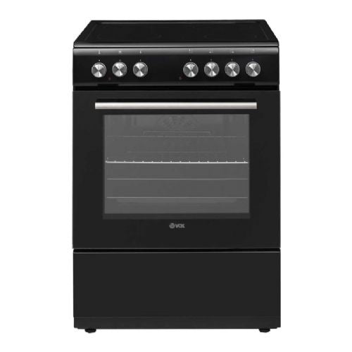 Staklokeramička peć VOX CHT 6205 B, 4 staklokeramičke ploče, ventilacijska pećnica (69 l), crna