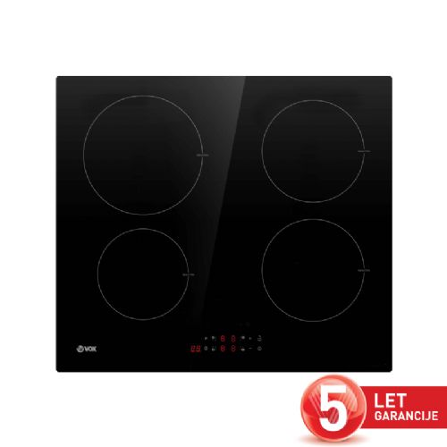 Indukcijska ploča za kuhanje VOX EBI 440B, 4 zone, 7200 W, SensoTouch, Boost, crna
