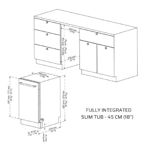Vgradni pomivalni stroj VOX GSI 10S27T3 E, 10 pogrinjkov, 7 programov, JetWash, razred E