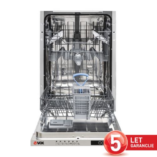 Vgradni pomivalni stroj VOX GSI 4641 E, razred E, 10 pogrinjkov, 6 programov, 44,8 x 82 x 55 cm