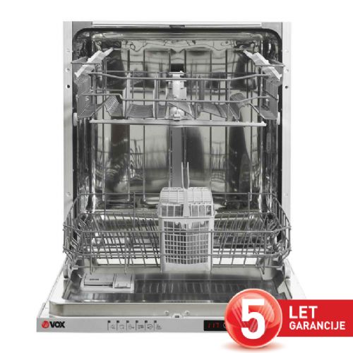Vgradni pomivalni stroj VOX GSI 6644 E, razred E, 13 pogrinjkov, 6 programov, 59,8 x 82 x 55 cm
