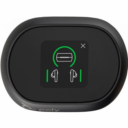 Voyager Free 60+ Wlan UC-M slušalke, karbonsko črne barve, USB-C