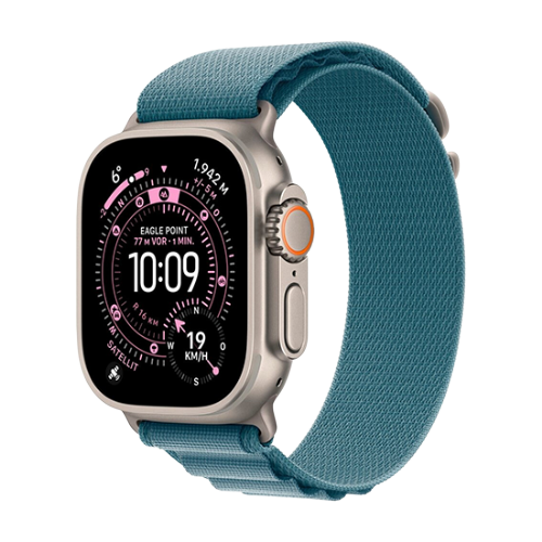 Pametna ura Apple Watch Ultra 3 (2025) 5G 49mm Natural Titanium Case with Alpine Loop M - Light Blue