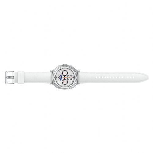 Pametna ura Samsung Galaxy Watch8 Classic 46 mm bela, AMOLED, Bluetooth, IP68, 64 GB