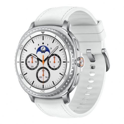 Pametna ura Samsung Galaxy Watch8 Classic 46 mm bela, AMOLED, Bluetooth, IP68, 64 GB