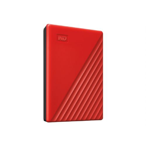 WD My Passport 2TB prenosni zunanji trdi disk (HDD), združljiv z USB 3.0 in USB 2.0, barva Red, maloprodajna embalaža