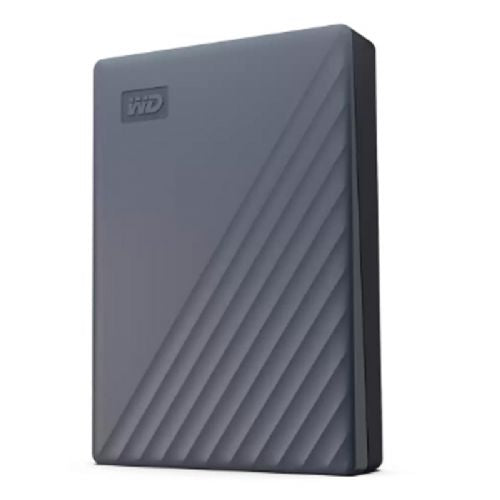 Zunanji HDD disk Western Digital My Passport 6TB USB 3.2, tanek dizajn, zaščita z geslom, šifriranje AES, programska oprema za varnostno kopiranje, siv