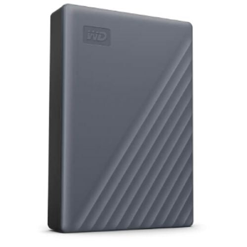 Zunanji HDD disk Western Digital My Passport 6TB USB 3.2, tanek dizajn, zaščita z geslom, šifriranje AES, programska oprema za varnostno kopiranje, siv