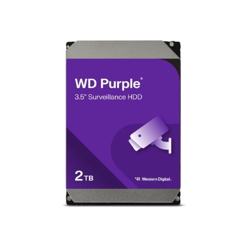 WD Purple 2TB SATA 6Gb/s CE notranji 3,5-palčni trdi disk (HDD) s 256MB predpomnilnika, zasnovan za delovanje 24x7, brez maloprodajne embalaže (bulk)