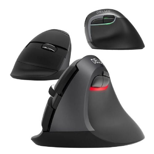 Bežični vertikalni miš Delux M618Mini DB BT+2.4G 2400DPI (crni)