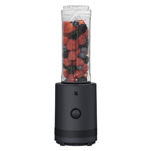 Blender WMF Küchenminis Smoothie-to-go, 300 W, črna, 0,6 l, drobilnik ledu, Tritan posoda