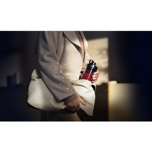 Blender WMF Küchenminis Smoothie-to-go, 300 W, črna, 0,6 l, drobilnik ledu, Tritan posoda