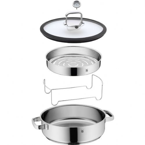 Parni kuhalnik WMF Vitalis s steklenim pokrovom 28 cm