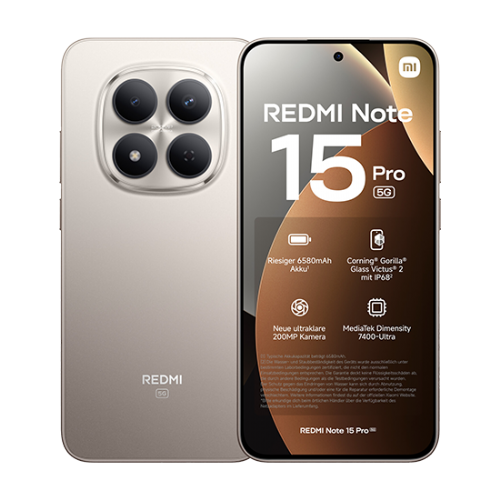 Xiaomi Redmi Note 15 Pro 5G Dual Sim 8GB RAM 256GB - Titanium
