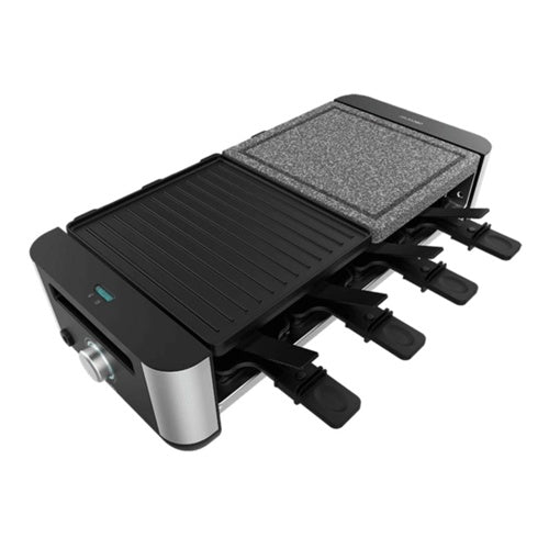 Žar Cecotec Raclette Cheese&Grill 16000 Inox (črna/nerjaveče jeklo, 1400 W, za 8 oseb)
