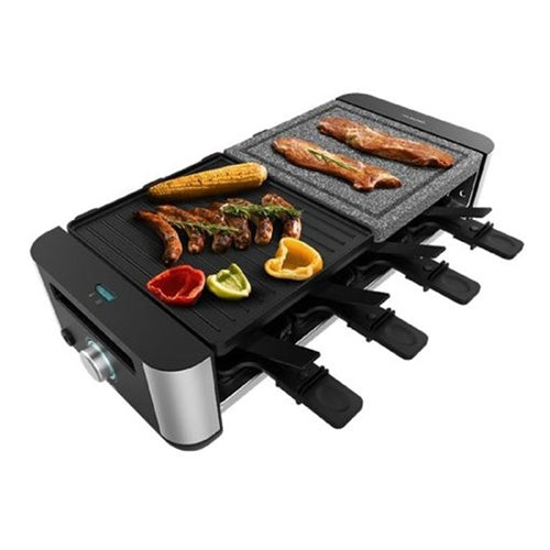 Žar Cecotec Raclette Cheese&Grill 16000 Inox (črna/nerjaveče jeklo, 1400 W, za 8 oseb)