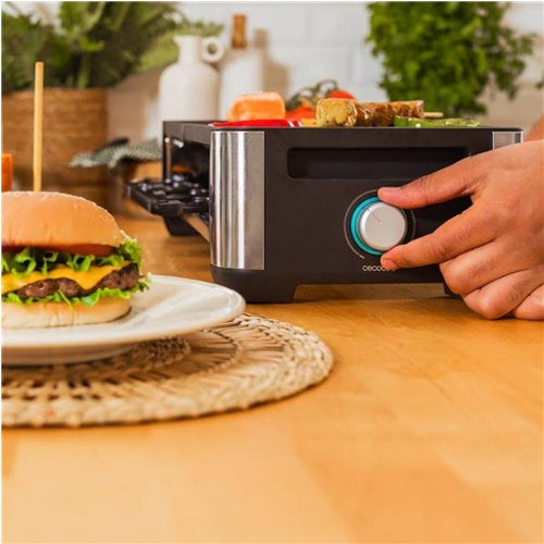 Žar Cecotec Raclette Cheese&Grill 16000 Inox (črna/nerjaveče jeklo, 1400 W, za 8 oseb)