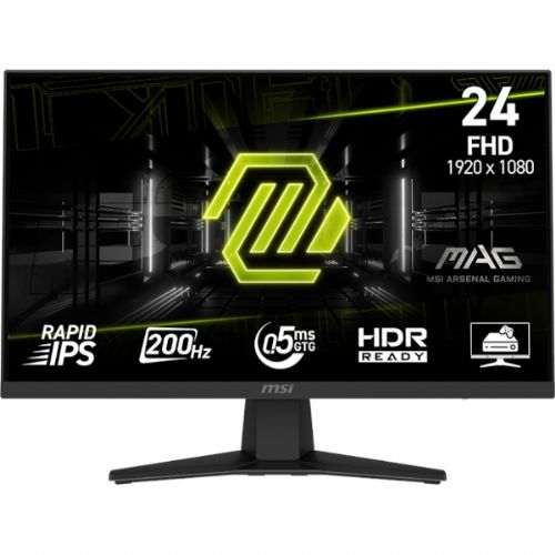 Monitor MSI MAG 244F 60,9 cm (23.8") / FHD / IPS / 200Hz / 0.5ms (GtG) / črn 60,9 cm / 1920x1080
