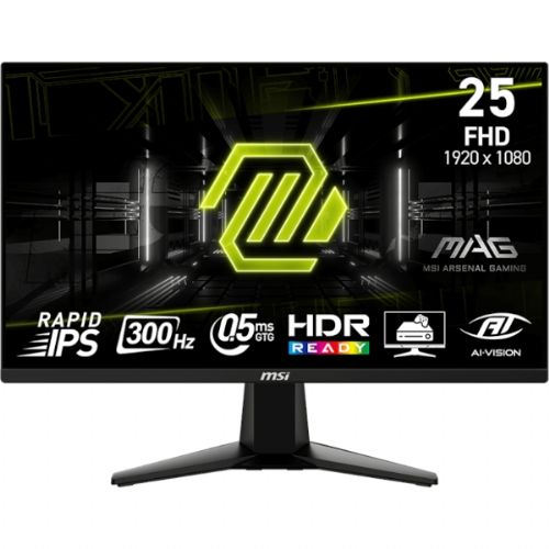 Monitor MSI MAG 255XF 63,5 cm (24.5") / FHD / IPS / 300Hz / 0.5ms (GtG) / črn 63,5 cm / 1920x1080