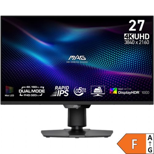 Monitor MSI MAG 274UPDF E16M / 27" / UHD / Rapid IPS / 160Hz / 0.5ms (GtG) / crni - podesiva visina - PD 15W 68.5 cm / 3840x2160