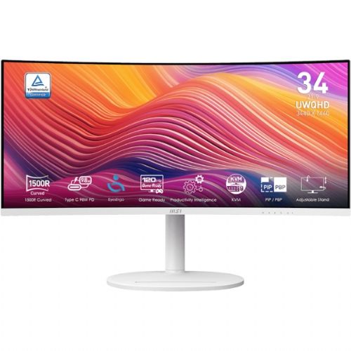 Monitor MSI Modern MD342CQPW 86,36 cm (34") / UWQHD / 120 Hz / 1 ms MPRT / zakrivljen / bijeli