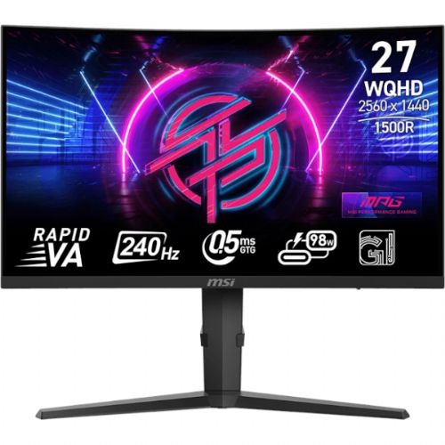 Monitor MSI MPG 275CQRXF 68,5 cm (27") / WQHD / 240 Hz / 0,5 ms (GtG) / zakrivljen / crni