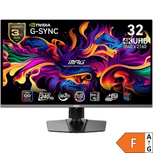 Monitor MSI MPG 321URX QD-OLED 31.5" / UHD / 240Hz / 0,03ms (GTG) / PD/ nastavljiv po višini/ črna