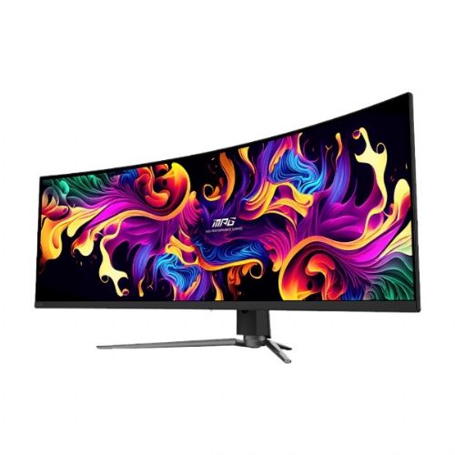 MSI MPG 491CQP monitor 124,5 cm (49''), 5120 x 1440 (5K UHD), QD-OLED, 250 cd/m2, 144 Hz, 0,03 ms (GtG), zakrivljeni (crni)