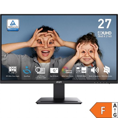 Monitor MSI PRO MP273U (68,5 cm) 27" / UHD / IPS / 60Hz / 4ms (GtG) / črn / 3840x2160