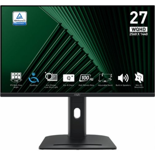 Monitor MSI PRO MP275QPG / 27" / WQHD / IPS / 100Hz / 1ms (MPRT) / črn 68,5 cm