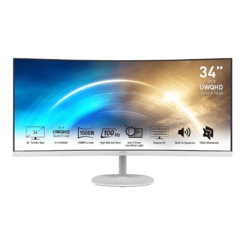 Monitor MSI PRO MP341CQW 34" (86,36 cm) / UWQHD / VA / 100Hz / 1ms MPRT (bijeli)