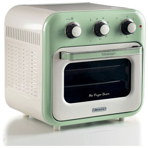 Zračni cvrtnik in mini pečica Ariete 3-v-1 Vintage Green, 1350 W, za 16 L, bela/svetlo zelena