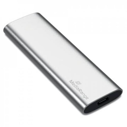 Zunanji SSD disk MediaRange 240GB, USB-C 3.2, 10Gbit/s,srebrna