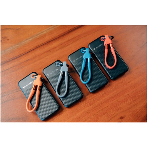 Verbatim Pocket SSD 2 TB, vanjski SSD USB-C 3.2 Gen 2 (10 Gbit/s), s držačem za ključeve, crno/narančasti