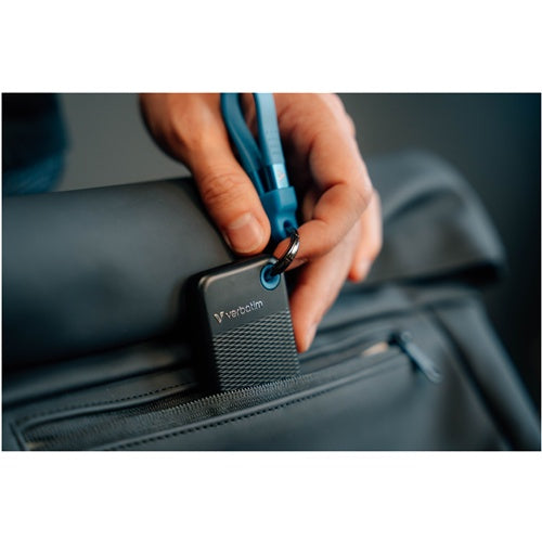 Verbatim Pocket SSD 2 TB, vanjski SSD USB-C 3.2 Gen 2 (10 Gbit/s), s USB-C adapterom, crno/plavi