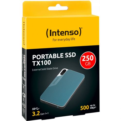 Zunanji SSD Intenso TX100 250 GB, USB-A 3.2, svetlo modra