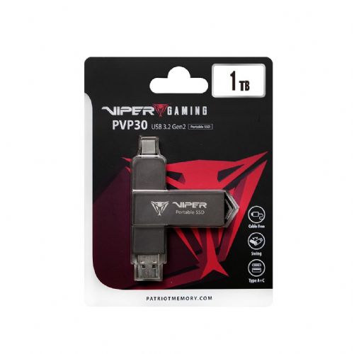 Zunanji SSD Patriot PVP30 1 TB, Externe SSD, USB-A, USB-C