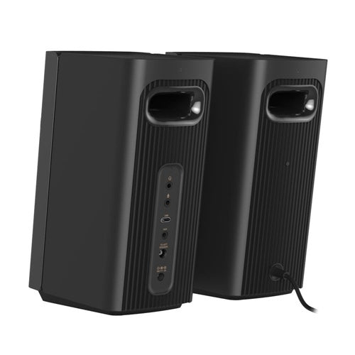 Zvočnik Creative Labs T60 2.0, Bluetooth 5.0, frekvenčno območje 50 Hz – 20 kHz, 15 W RMS na škatlo, dvojni 2,75-palčni zvočniki, črn