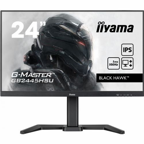 Monitor Iiyama G-Master GB2445HSU-B1, 60,96 cm (24"), 16:9, FHD, 250 cd/m2, 100 Hz, IPS, HDMI, DP, crni