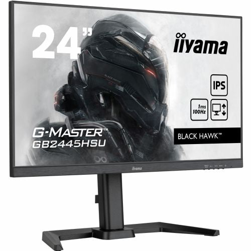 Monitor Iiyama G-Master GB2445HSU-B1, 60,96 cm (24"), 16:9, FHD, 250 cd/m2, 100 Hz, IPS, HDMI, DP, crni