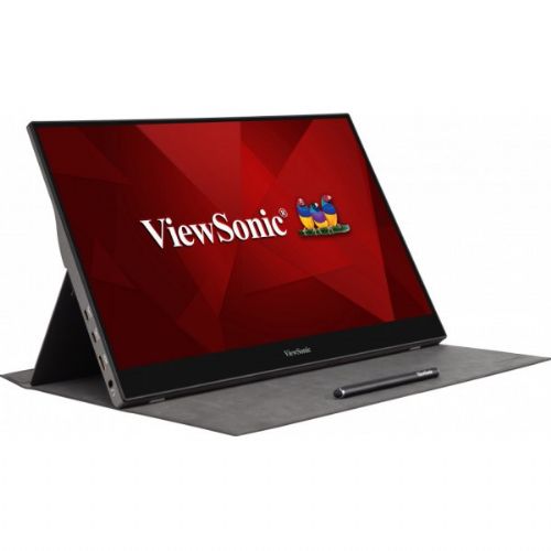Monitor ViewSonic TD1655, 39,6 cm (15,6"), 1920 x 1080 (FHD), 16 : 9, FHD, IPS, prenosni, na dotik, 6,5 ms, 60 Hz, MiniHDMI, USB-C, zvočnik, srebrne barve
