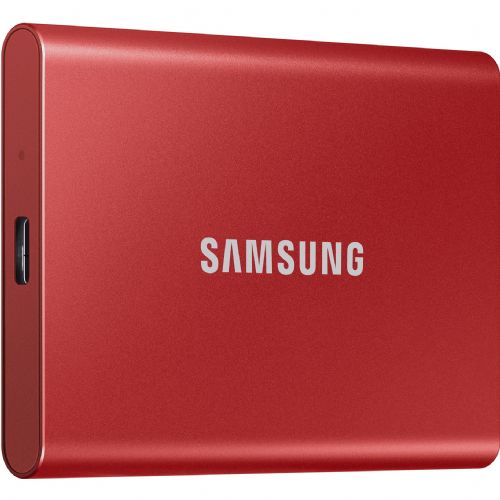 Zunanji SSD-disk Samsung Portable T7, 500 GB, USB 3.2 Gen2, rdeč